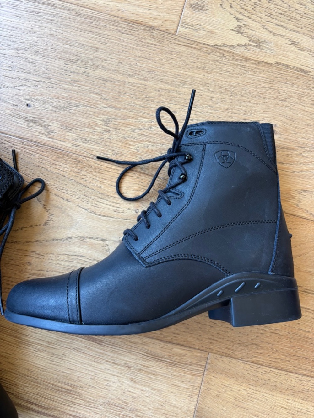 Ariat scout paddock leather riding boots black womens 8 - Picture 4 of 9